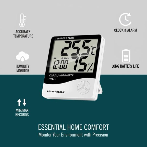 ApTechDeals HTC-1 Digital Hygrometer Thermometer HumidityBest Amazon Deals