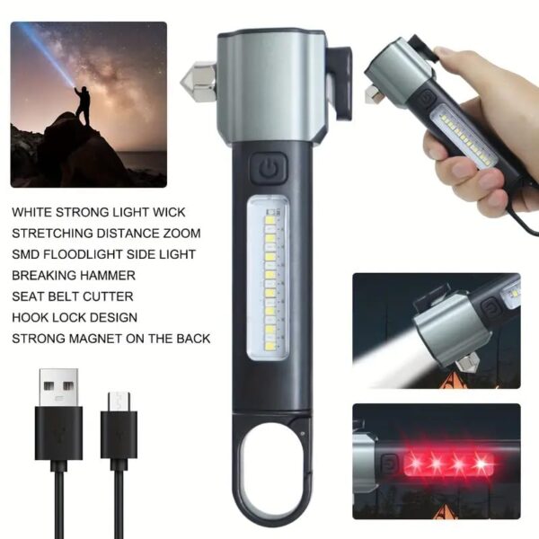 FLYNGO 3 in 1 Multifunction LED Torch Light Rechargeable,Best Amazon Deals