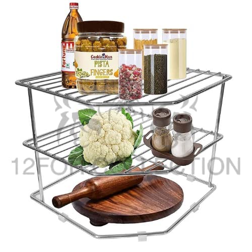12FOR COLLECTION Stainless Steel 3-Tier CountertopBest Amazon Deals