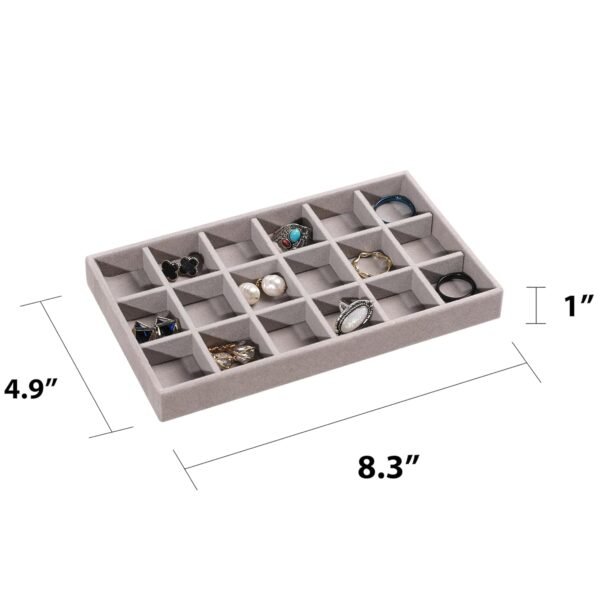 Frebeauty Jewelry Organizer Tray,Stackable Velvet JewelryBest Amazon Deals