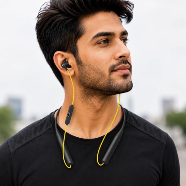 Wireless Bluetooth Neckband Earphones with Deep Bass, MagneticMobile Accessories Deal