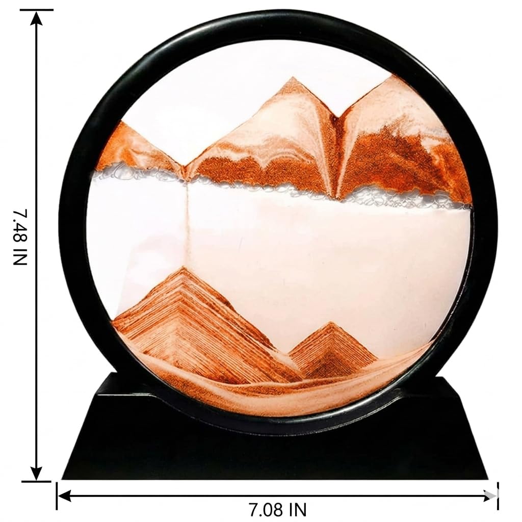 FEBLICH 3D Moving Sand Art Picture Glass Liquid PaintingBest Amazon Deals