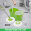 Scotch-Brite Twin Bucket Spin Mop with Easy Wring & RinseBest Amazon Deals
