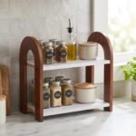 FireBees 2 Tier Kitchen Counter Organizer, Wooden KitchenBest Amazon Deals