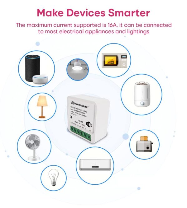 HomeMate WiFi 1 Node Smart Switch | 16A | No Hub RequiredBest Amazon Deals