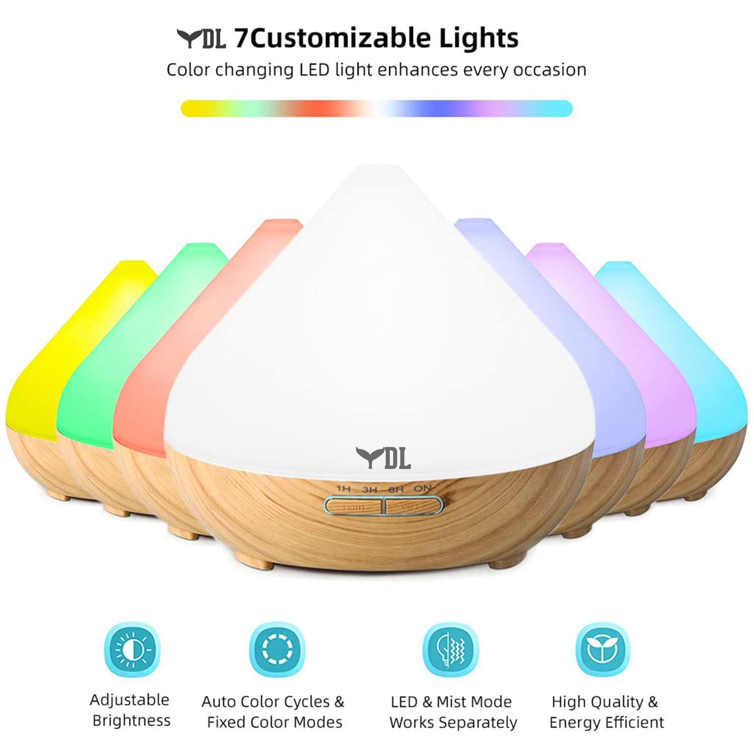 YDL 300ml LED Humidifier Aroma Diffuser for Home 2 in 1Best Amazon Deals