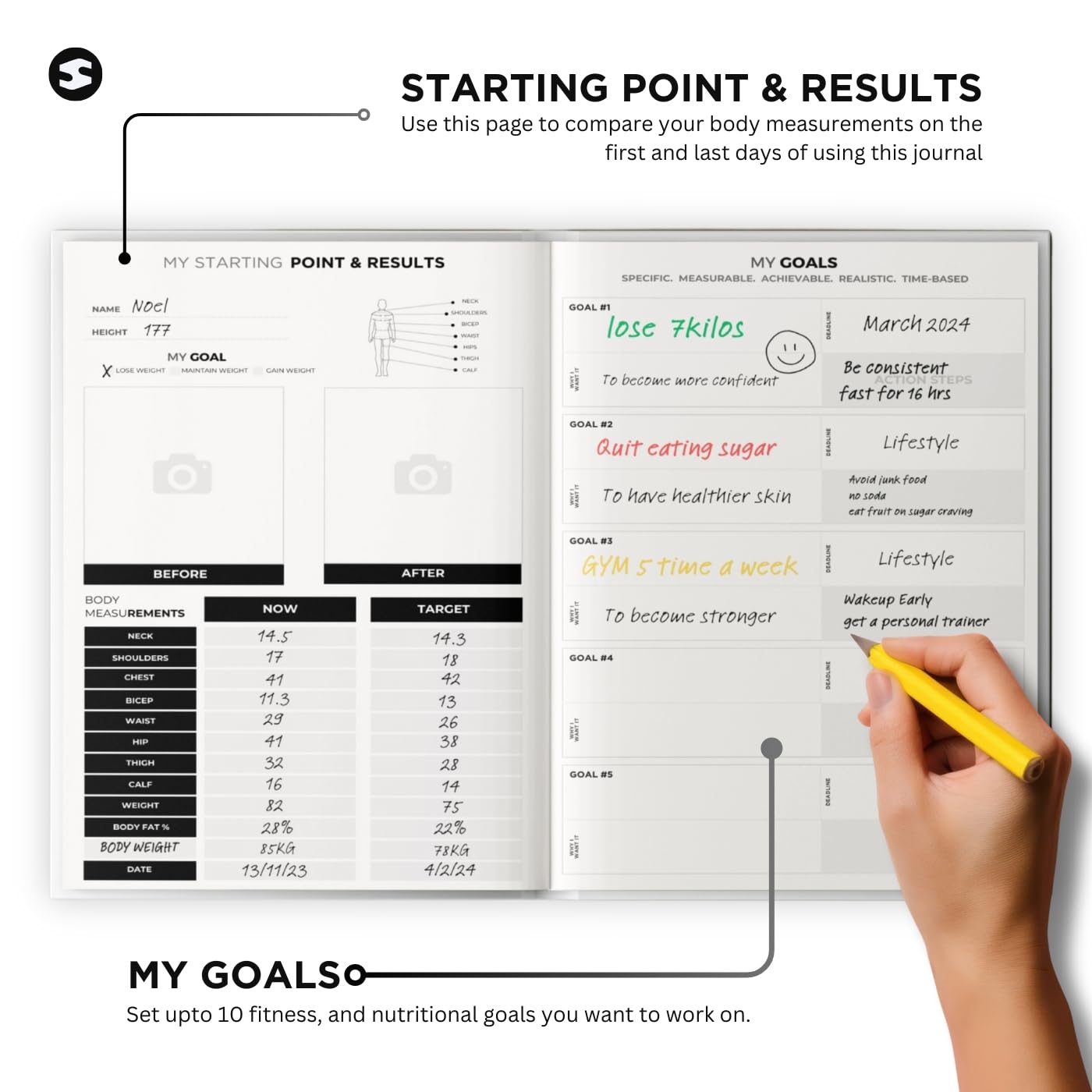 Fitness & Diet Planner, Workout Diet Meal Planner, GymBest Amazon Deals