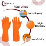 Robustt Heavy Duty Rubber Hand gloves (1 Pair) forBest Amazon Deals