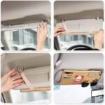Car Visor Organizer with Zipper  PU Leather Sun VisorBest Amazon Deals