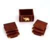 Wooden & Brass Coaster Set for Office Table DecorationBest Amazon Deals