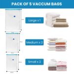 Vacuum Storage Bags for Clothes, Travel & Bedding withBest Amazon Deals