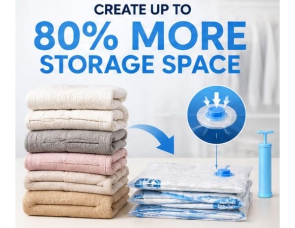 Vacuum Storage Bags with Hand Pump for Clothes, Blanket |Best Amazon Deals