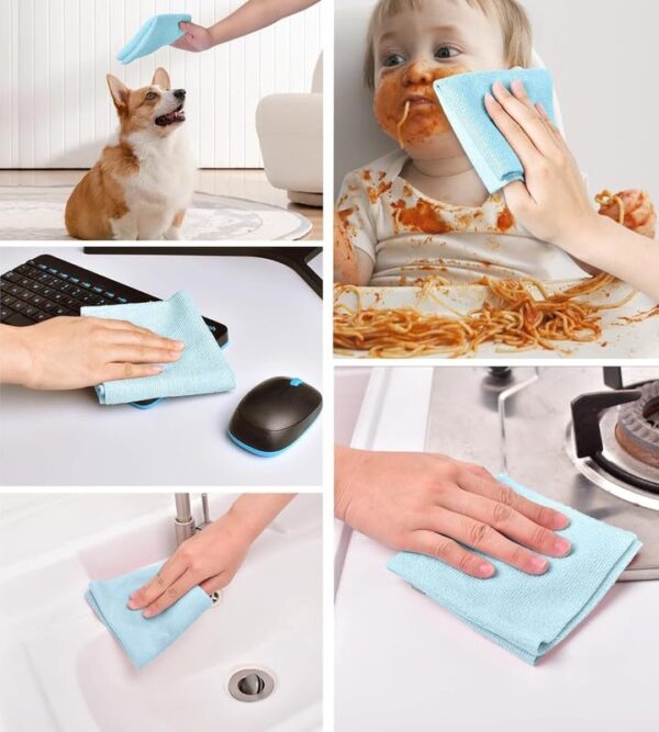 Absorbent Kitchen Microfiber Rags  Streak-Free, Lint-FreeBest Amazon Deals
