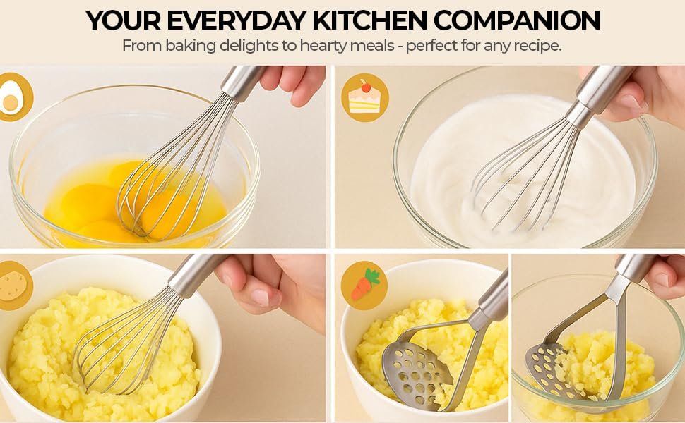 Stainless Steel Potato mashers Whisker, Hand ToolBest Amazon Deals