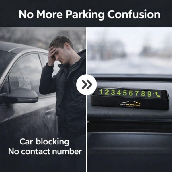 YOURKARTS.COM Car Dashboard Phone Number Plate 27 x 8 cmBest Amazon Deals