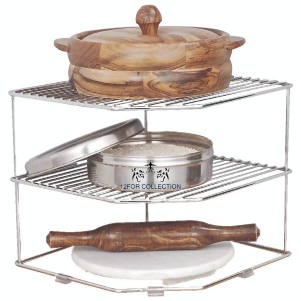 12FOR COLLECTION Stainless Steel 3-Tier CountertopBest Amazon Deals 12FOR COLLECTION Stainless Steel 3-Tier CountertopBest Amazon Deals