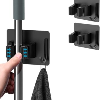 JIALTO 2 PCS Broom Holder Wall Mounted and Mop Holder forBest Amazon Deals