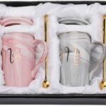 CPENSUS Ceramic Marble Finish Coffee Mug With Lid & SpoonBest Amazon Deals