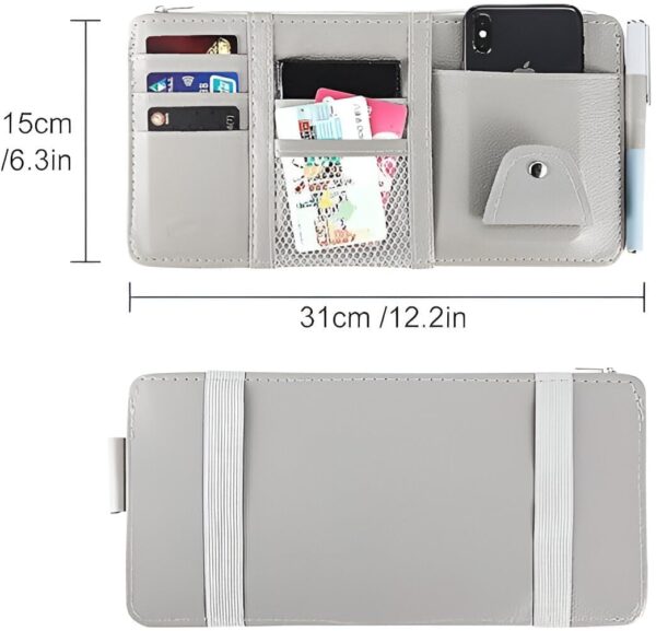 Car Sun Visor Organizer PU Leather Multi Pocket StorageBest Amazon Deals