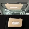 Involve Car Visor Leather Tissue Holder – Beige | SunBest Amazon Deals