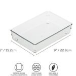 Zollyss 4 Pcs Clear Plastic Clothes Drawer OrganiserBest Amazon Deals