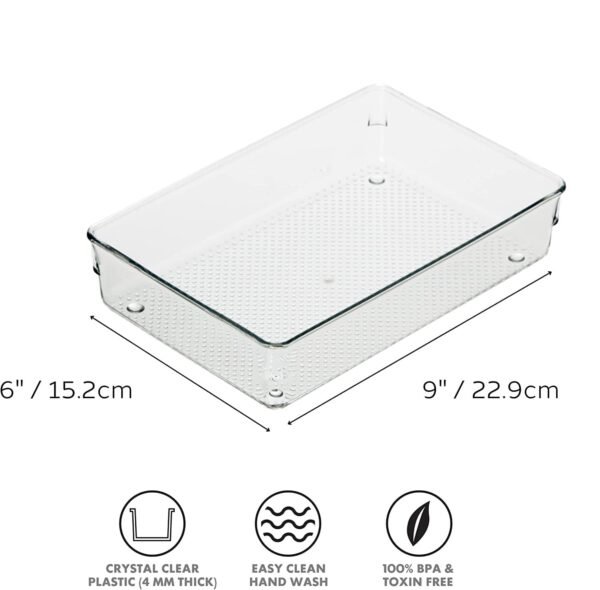 Zollyss 4 Pcs Clear Plastic Clothes Drawer OrganiserBest Amazon Deals