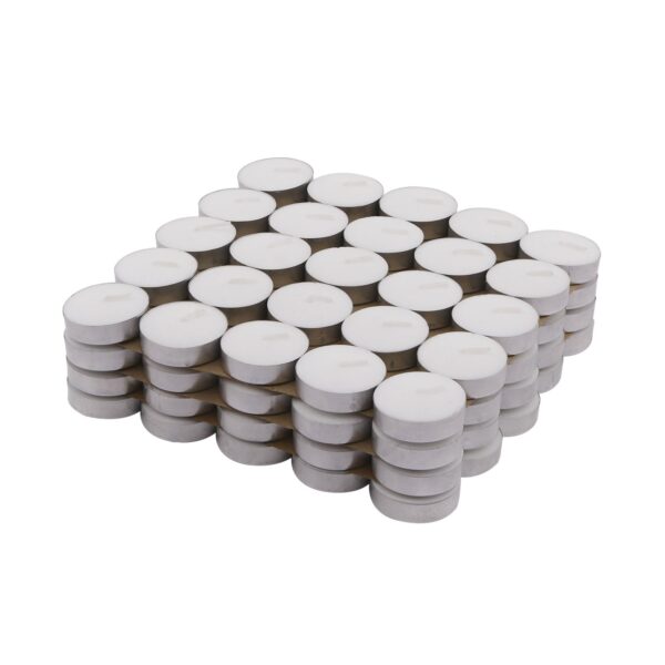Amazon Brand - Solimo Wax Tealight Candles (Set of 100, Unscented) Amazon Brand - Solimo Wax Tealight Candles (Set of 100, Unscented)