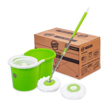 Scotch-Brite Twin Bucket Spin Mop with Easy Wring & RinseBest Amazon Deals Scotch-Brite Twin Bucket Spin Mop with Easy Wring & RinseBest Amazon Deals