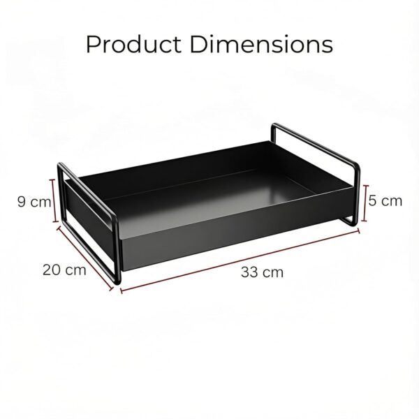 Modern Black Metal Tray for Kitchen Organizer, Oil StandBest Amazon Deals