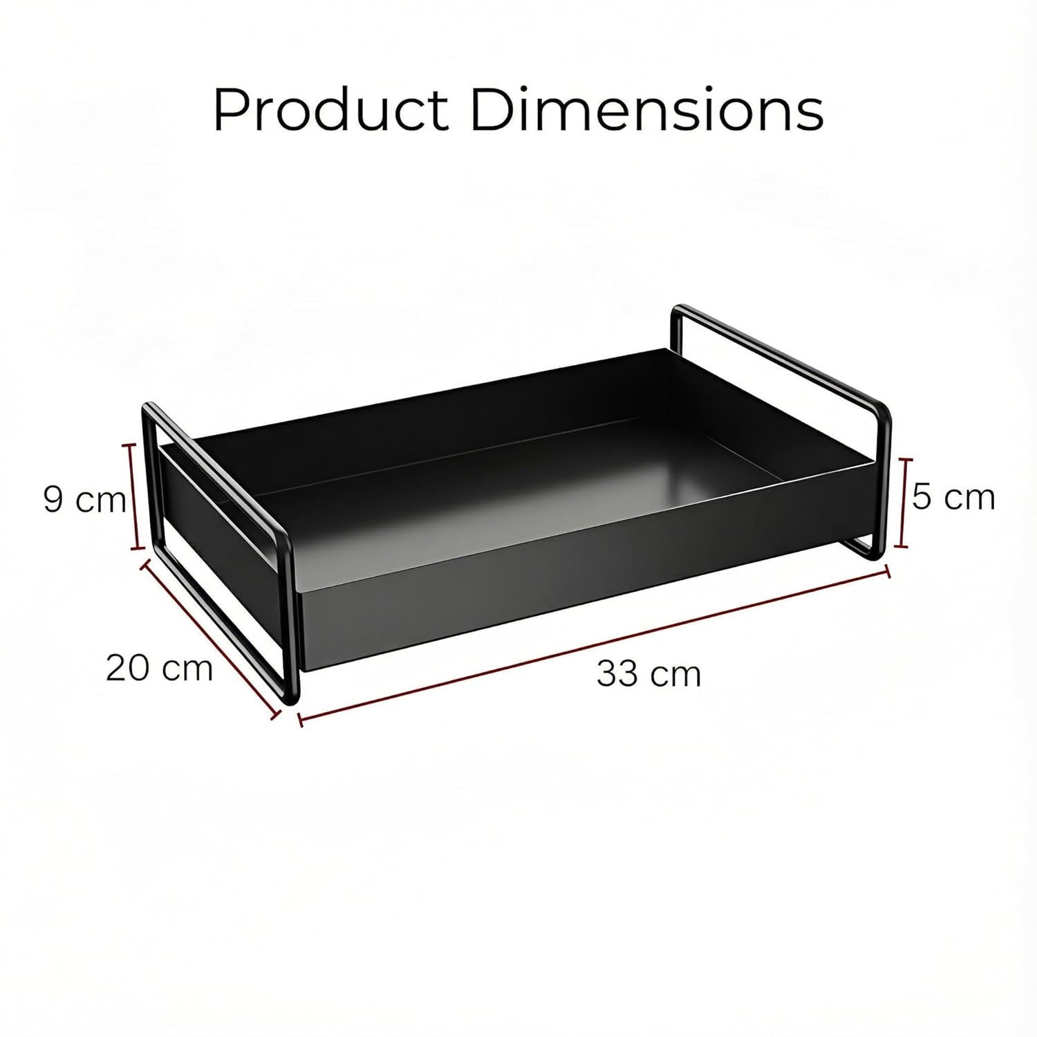 Modern Black Metal Tray for Kitchen Organizer, Oil StandBest Amazon Deals