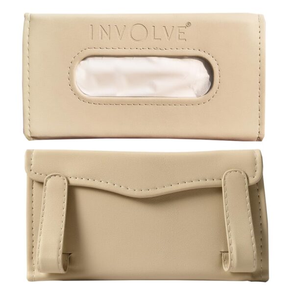 Involve Car Visor Leather Tissue Holder – Beige | SunBest Amazon Deals