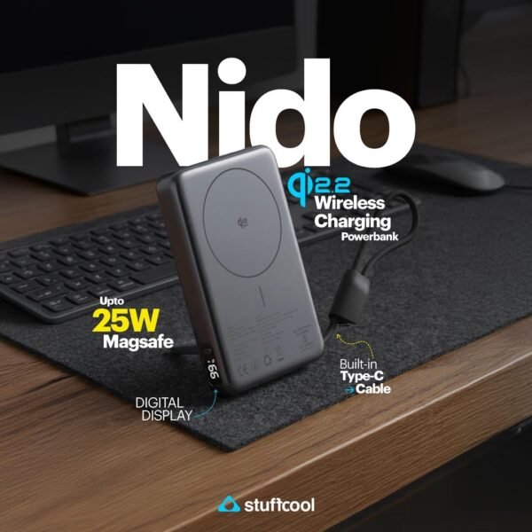 Stuffcool Nido 10000mAh Qi2.2 Certified Magsafe Powerbank, 25WMobile Accessories Deal
