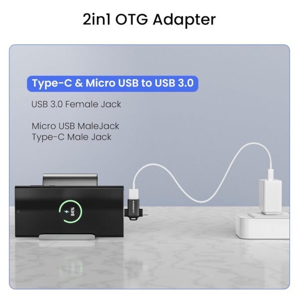 Ambrane 2 in 1 OTG Adapter | Type-C