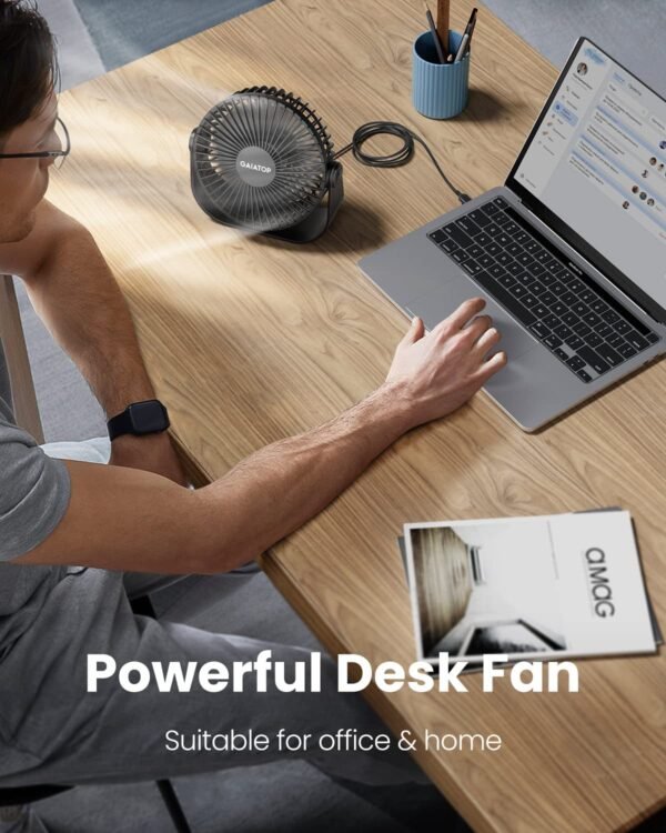 Gaiatop USB Portable Desk Fan, 3 Speeds, Quiet, SmallBest Amazon Deals