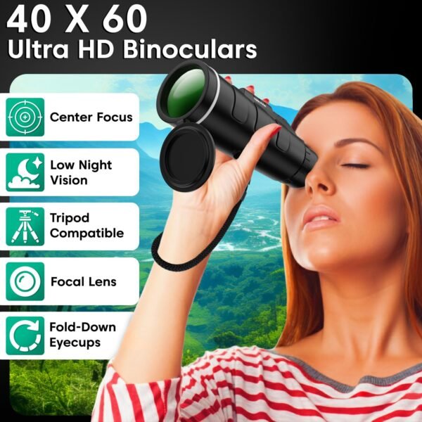 Sounce 40X60 HD Monocular with Built-in Compass  HighBest Amazon Deals