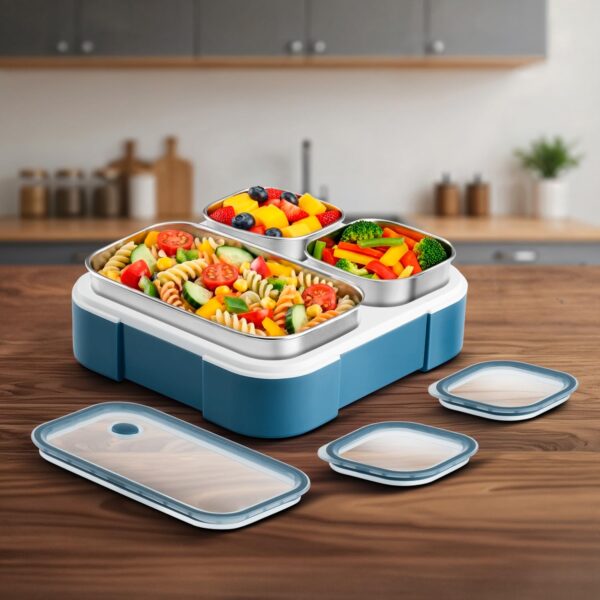 VAYA Tydbyt Lunch Box for Kids Boys, 650 ml, Steel TiffinBest Amazon Deals