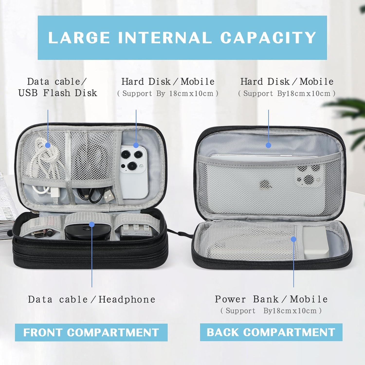 HSR Travel Cable Organizer Bag Pouch ElectronicBest Amazon Deals
