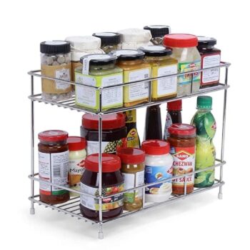 Cri8Hub Stainless Steel 2 Tiered Shelf Kitchen Rack -Best Amazon Deals Cri8Hub Stainless Steel 2 Tiered Shelf Kitchen Rack -Best Amazon Deals