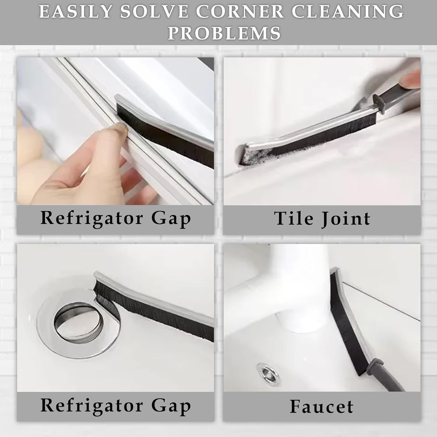 GLUN Plastic Multifunctional Grout Cleaning Brush, HardBest Amazon Deals