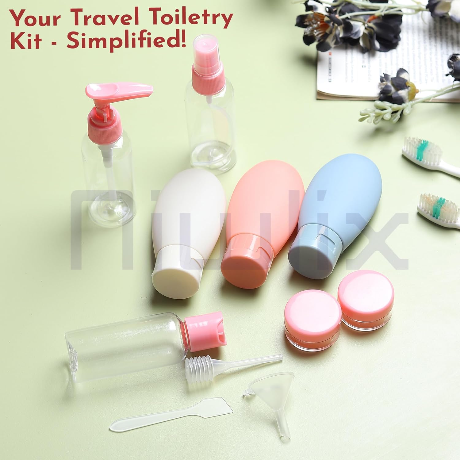 Niwlix Polypropylene Pack of 11 Travel Bottles ForBest Amazon Deals