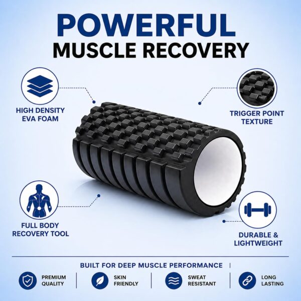 PulGos Black Foam Roller for Exercise, Deep TissueBest Amazon Deals