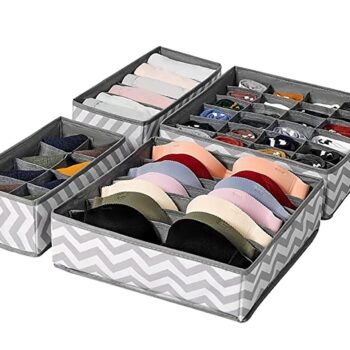 House of Quirk Fabric Set of 4 Foldable Storage BoxBest Amazon Deals