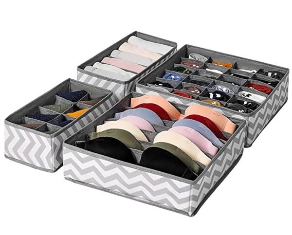 House of Quirk Fabric Set of 4 Foldable Storage BoxBest Amazon Deals House of Quirk Fabric Set of 4 Foldable Storage BoxBest Amazon Deals