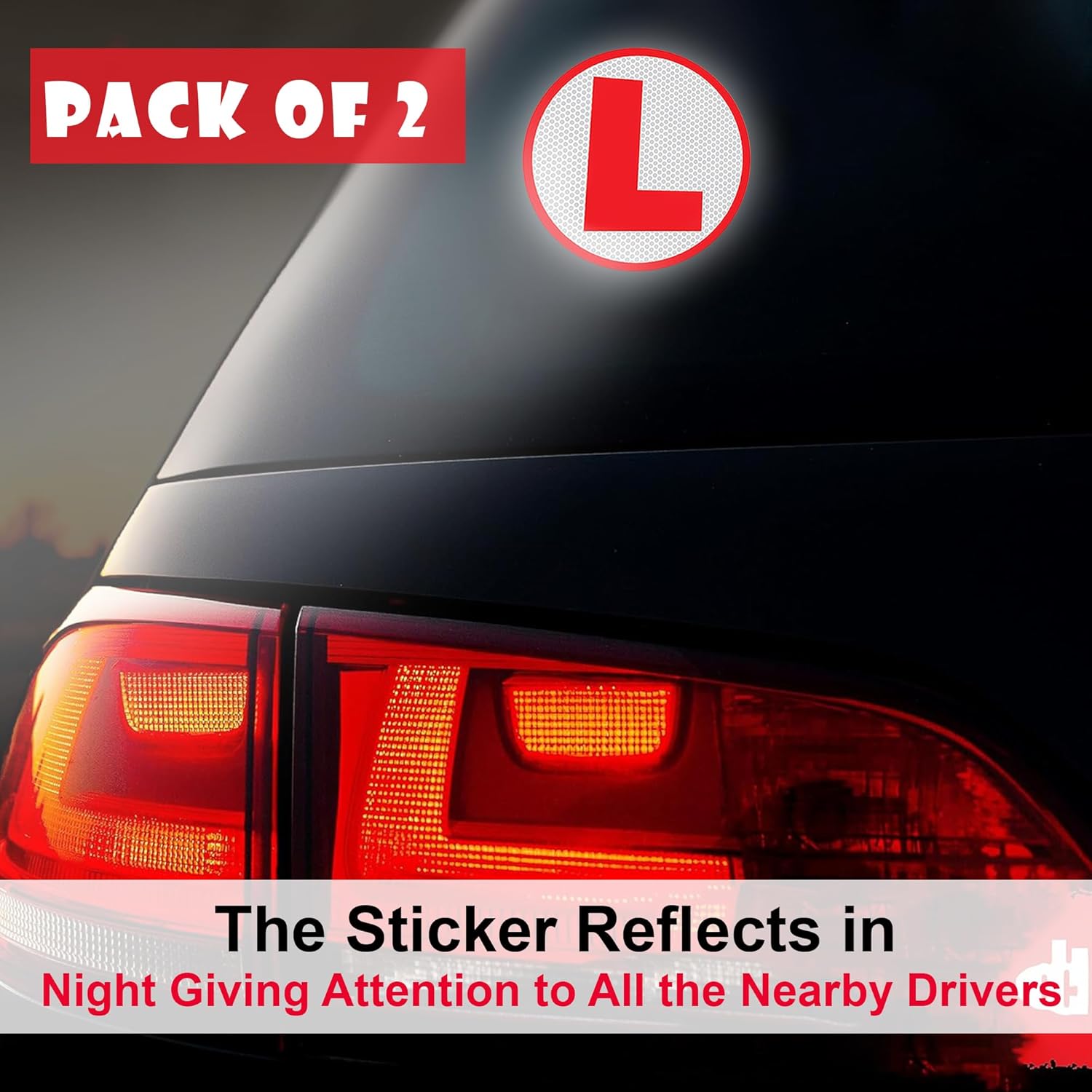 GLUN VinylReflective L Glass Sticker for LearningBest Amazon Deals