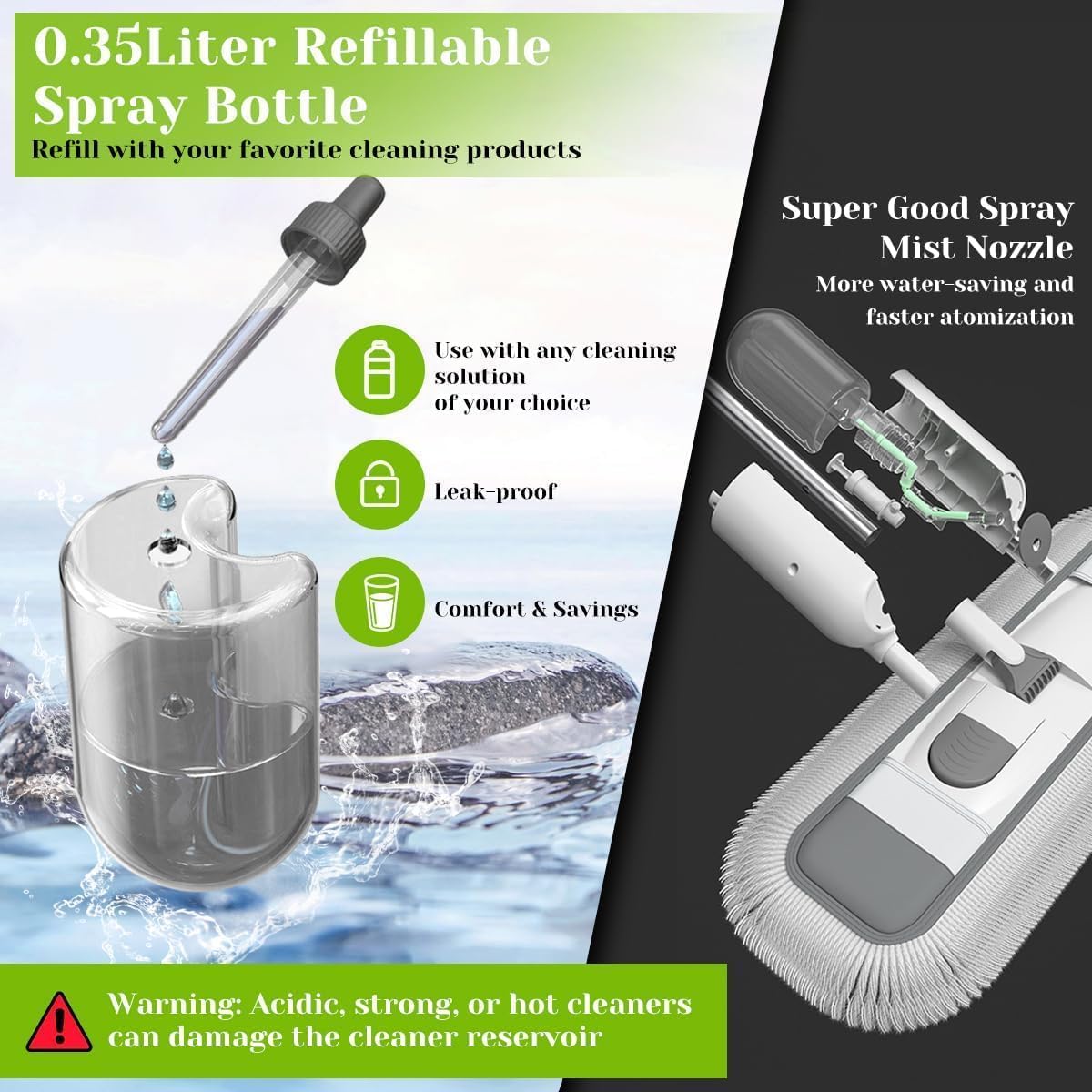 360 Rotating Spray Mop for Floor Cleaning 45cm LargeBest Amazon Deals