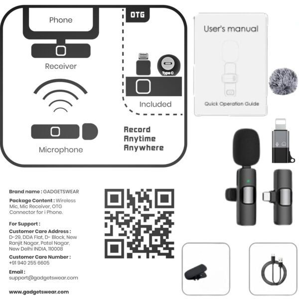 GADGETSWEAR Furry K8 Wireless Lavalier Microphone,Best Amazon Deals