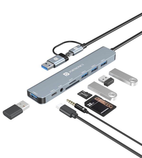 Portronics Mport 8 Plus Dual Plug 8-in-1 DockingBest Amazon Deals