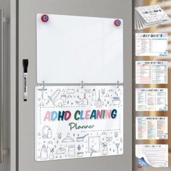 ADHD Cleaning Planner - Reusable Magnetic Fridge CleaningBest Amazon Deals