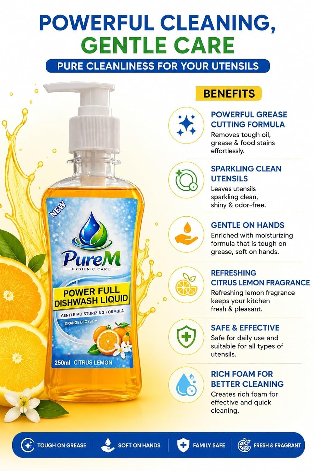 PureM Home Care Combo Pack | Toilet Cleaner 500ml + HandBest Amazon Deals