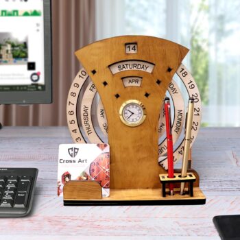 Teak Wood Wooden Desk Calendar With Organizer And Clock -Best Amazon Deals Teak Wood Wooden Desk Calendar With Organizer And Clock -Best Amazon Deals
